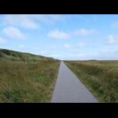 Der Radweg entlang der Düne